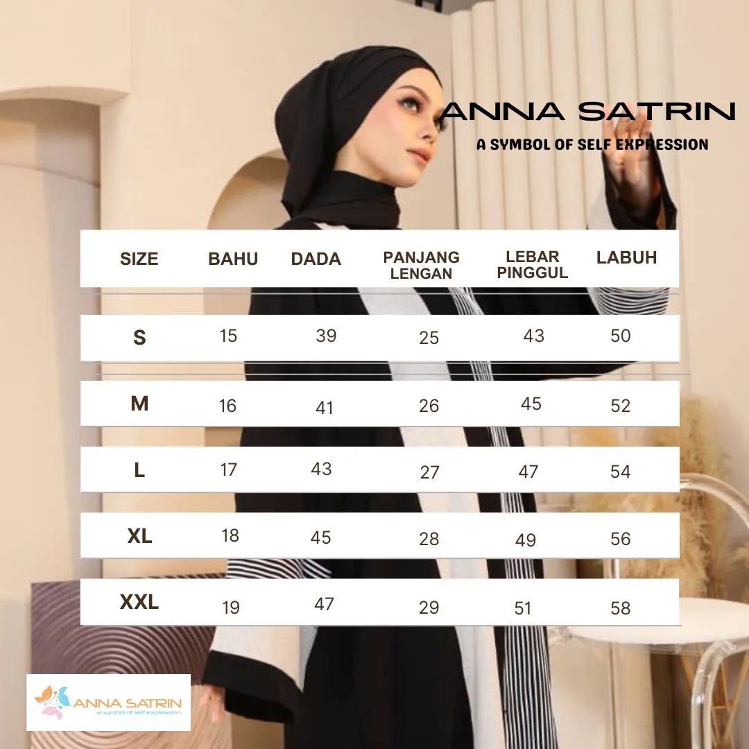 ABAYA ADIDAS WHITE STRIPE